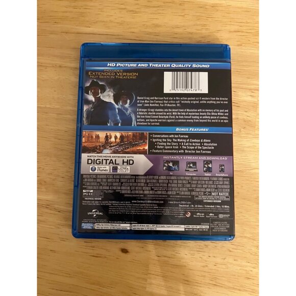 Cowboys & Aliens 2011 Blu-Ray Extended Harrison Ford Sci-Fi Western Pre-Owned - Picture 2 of 4